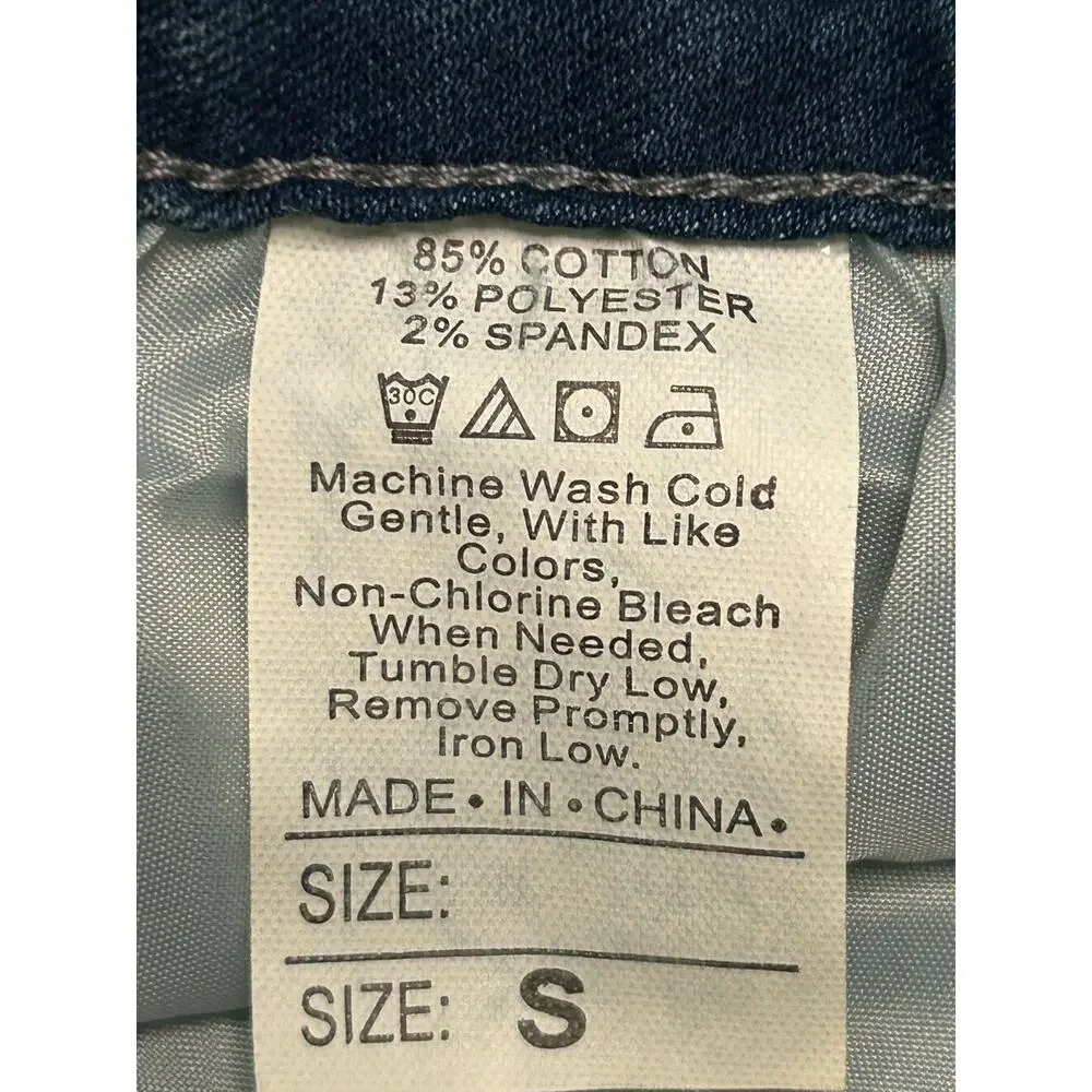 NWOT Nameless Sample Bell Bottom Flare High Rise Soft Denim Blue Jeans-Small - Picture 6 of 10